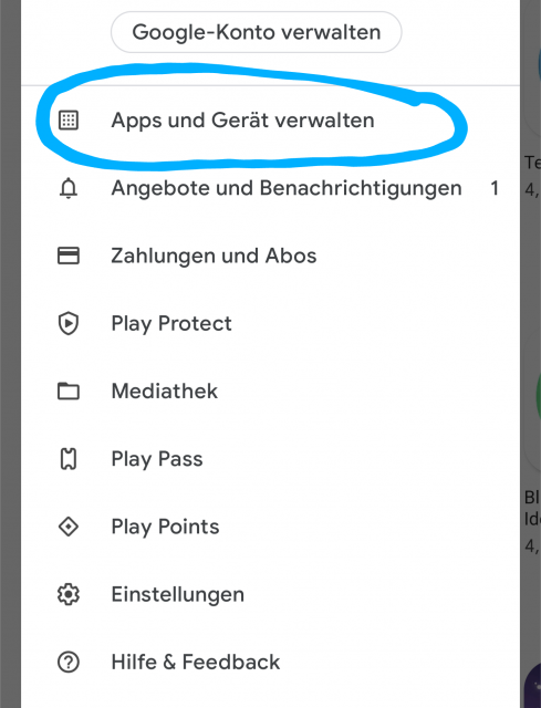 Schritt 2: Apps und Geräte verwalten