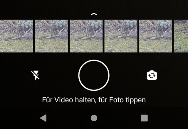 Schritt 2: Bild oder Video aufnehmen - Alternativ Galerie