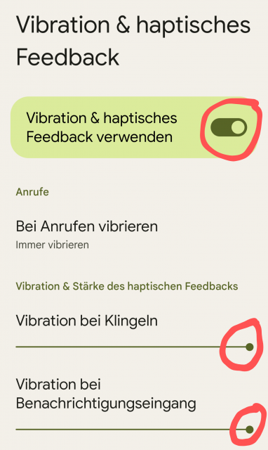 Google Pixel Vibration anpassen