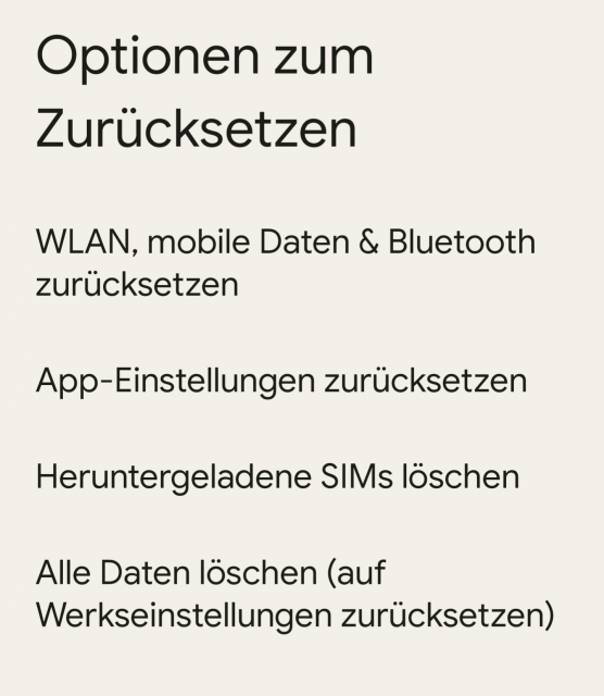Netzwerkeinstellungen zurücksetzen - Google Pixel