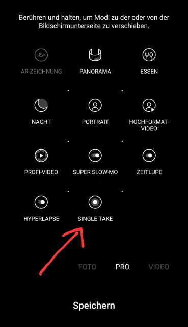 Single Take Mode deaktivieren
