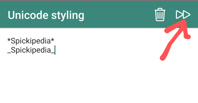 Texteditor für "Fett" oder "Kursiv" in Signal