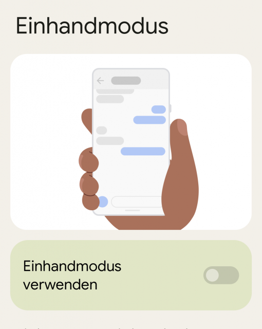 Google Pixel 6 Pro Einhandmodus