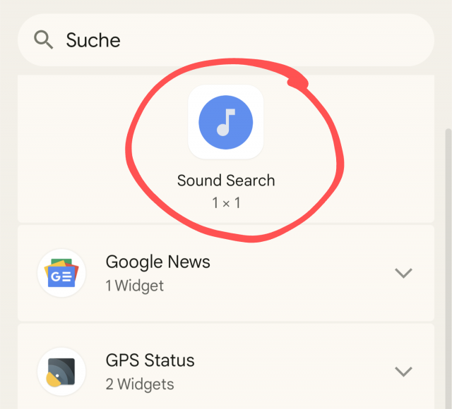 Google Sound Search Widget