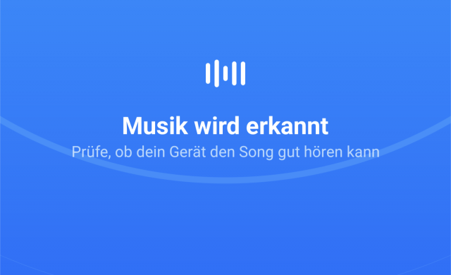Musik wird erkannt - App
