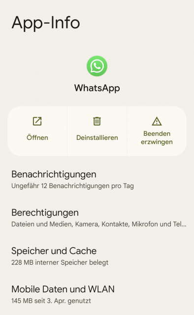 WhatsApp App Info
