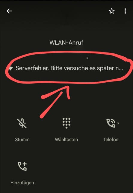 Serverfehler - Bitte versuche es später nochmal Google Pixel