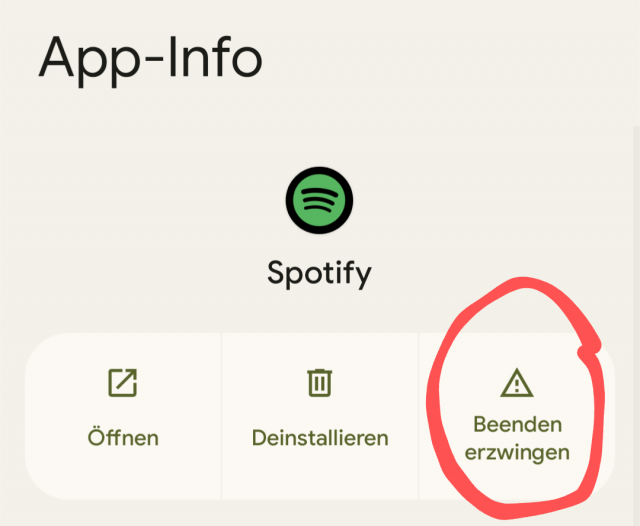 Spotify Beenden erzwingen