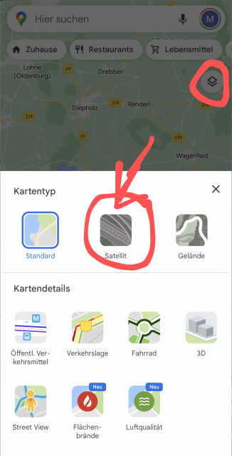 Google Maps Satelliten Ansicht