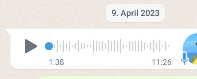 WhatsApp Audio NAchrichten