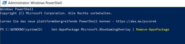 X-Box Game Bar Deinstallieren