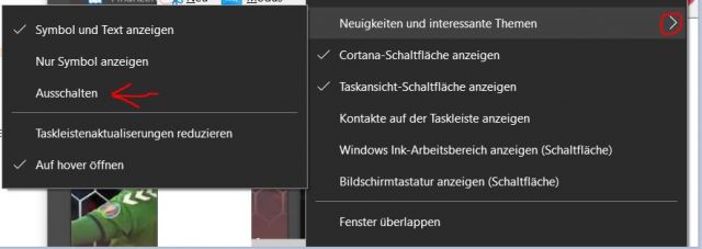 Wetter Widget Taskleiste ausschalten - Windows 10