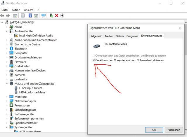 Windows 11 Maus PC nicht aus Ruhezustand aufwecken 