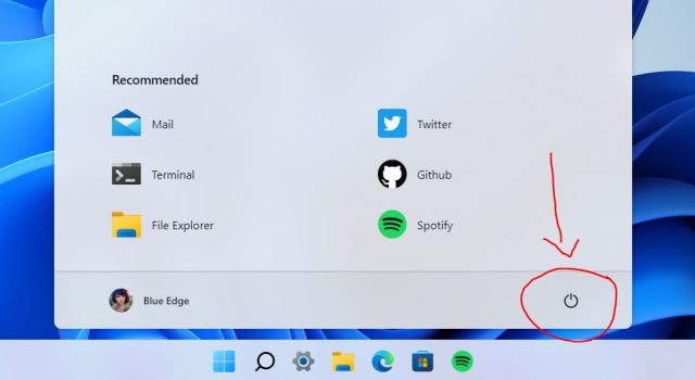 Windows 11 Power Menü Ruhemodus