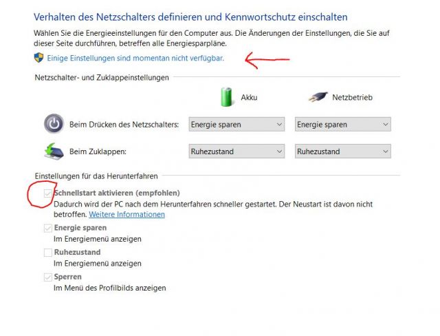 Windows 11 Schnellstart deaktivieren