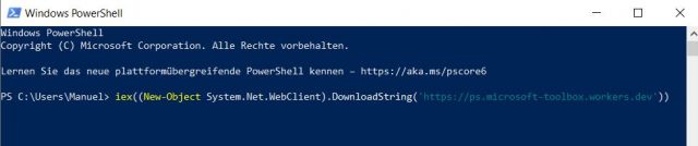 Windows PowerShell Google Play Store installieren