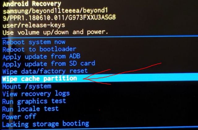 Wipe Cache Partition durchführen