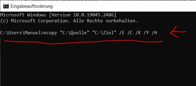 XCopy Befehl Windows - Ordner und Dateien mit Zeitstempel kopieren