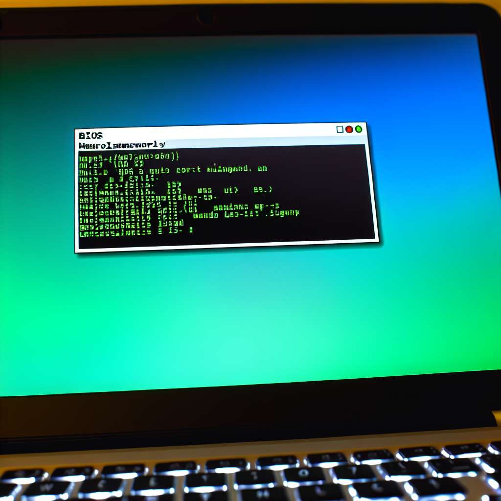 Das BIOS wird auf einem Laptop angezeigt