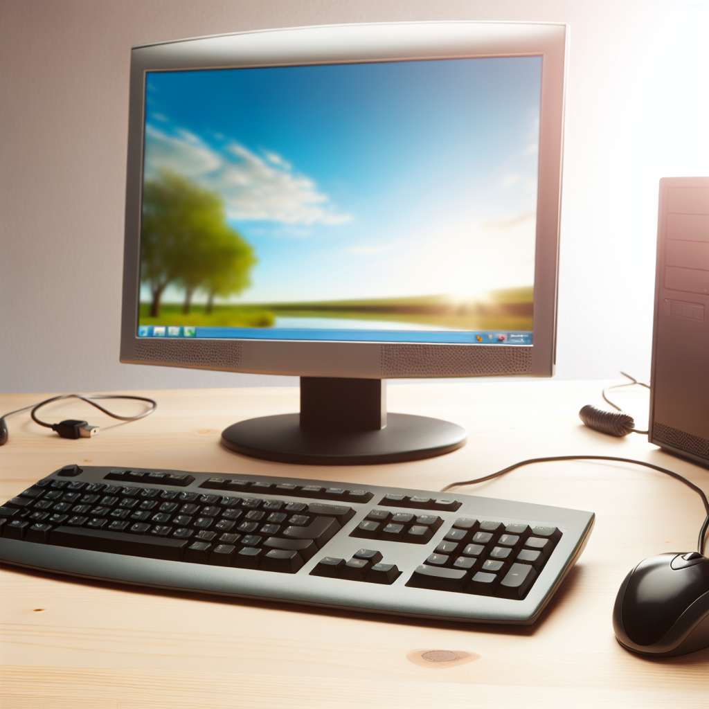 Desktop PC mit Maus und Tastatur