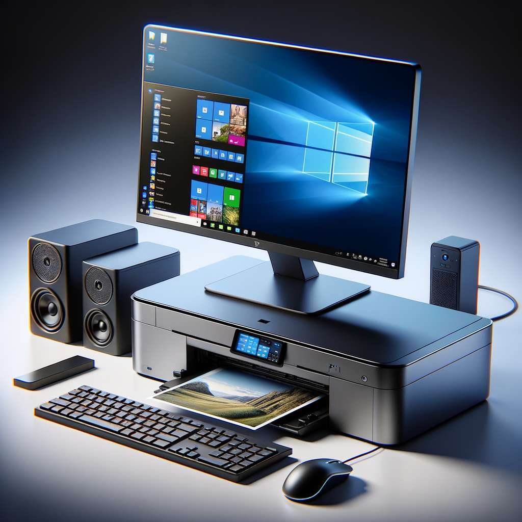 Drucker verbunden mit Windows 11 Desktop PC