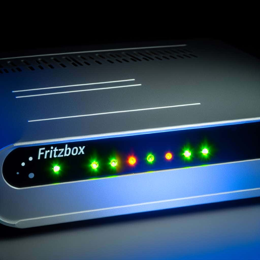 Fritz Box Router Status LEDs blinken