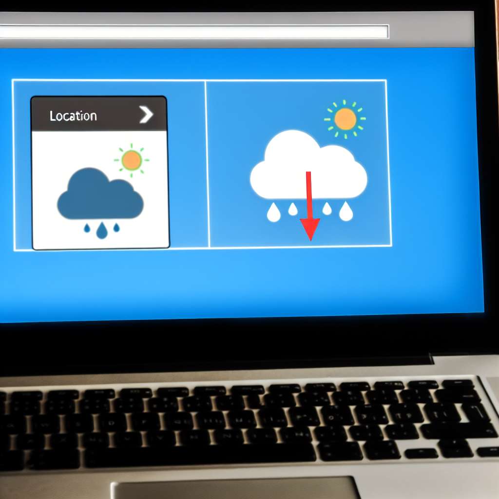 Laptop zeigt falschen Standort für Wetter an