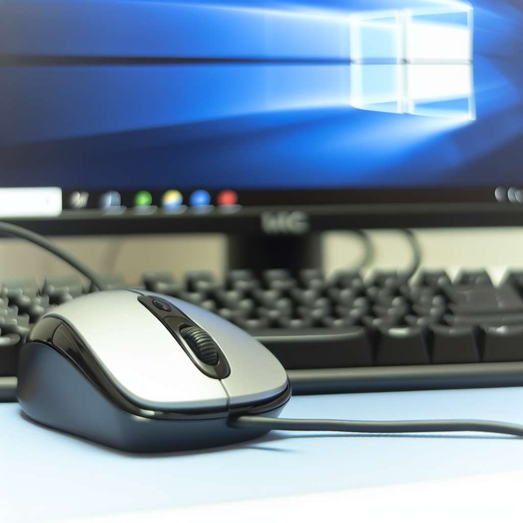 Maus und Tastatur angeschlossen per Kabel am Windows 11 Monitor