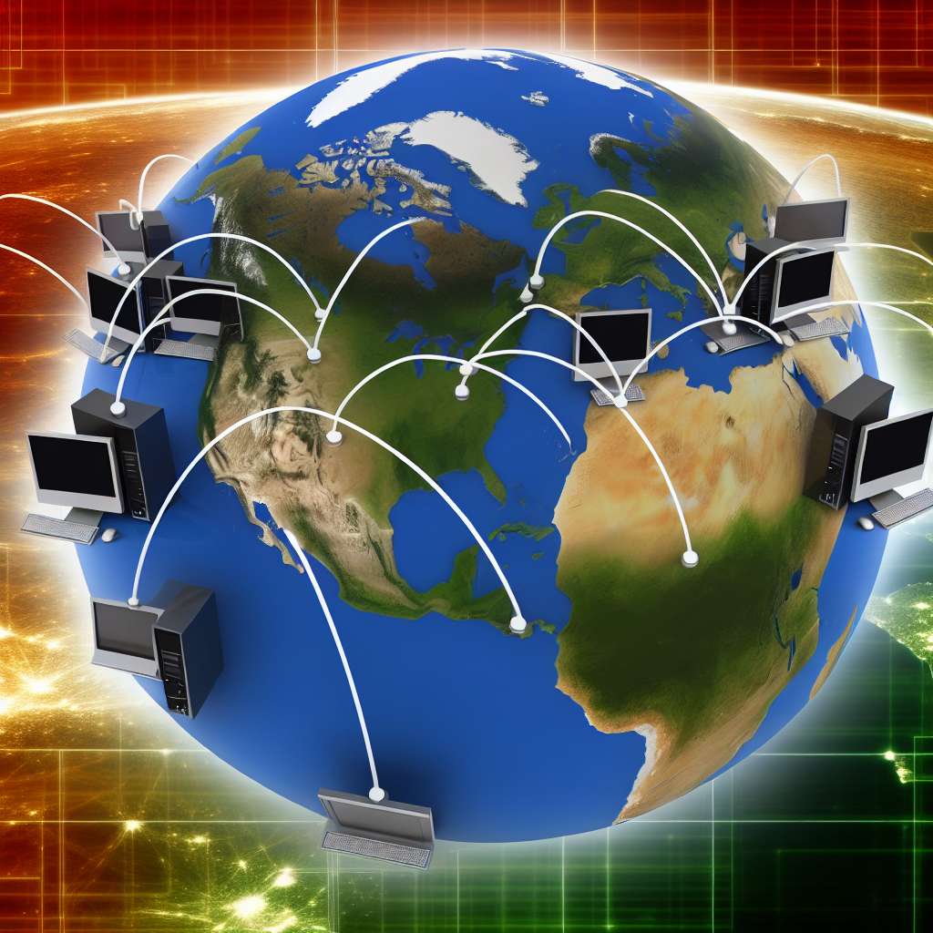 Netzwerk aus Computern weltweit.