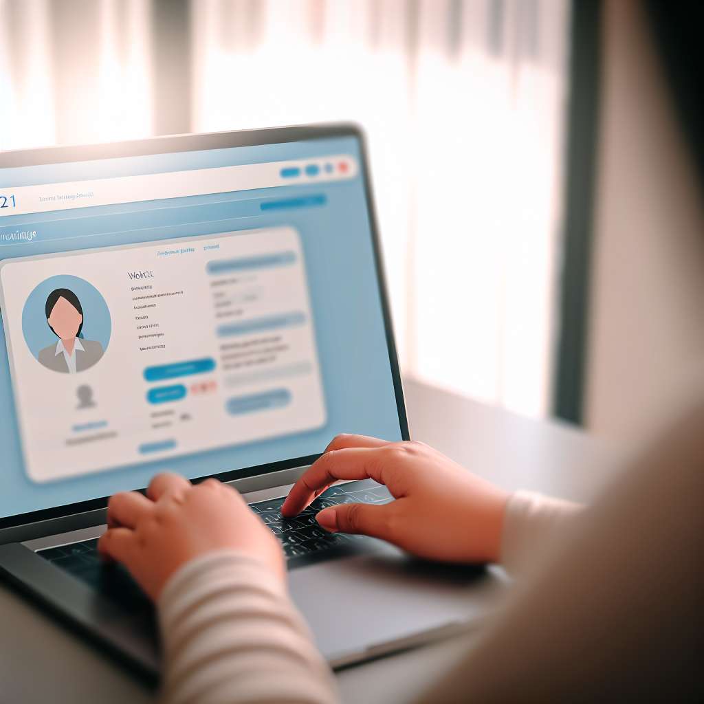 person sitzt vir einem Windows 11 Laptop und erstellt einen Screenshot von einem Linkedin Profil