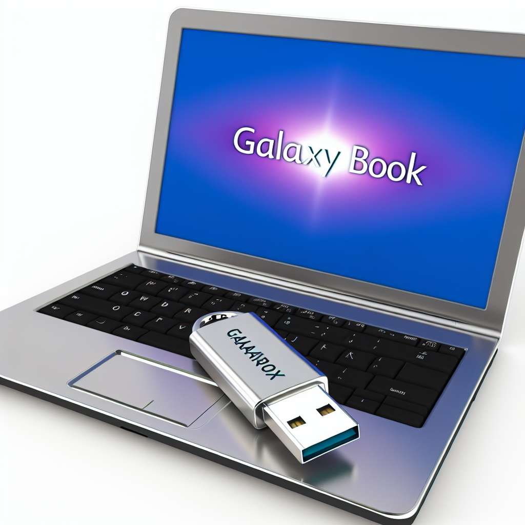 Samsung Galaxy Book mit angeschlossenem USB Stick