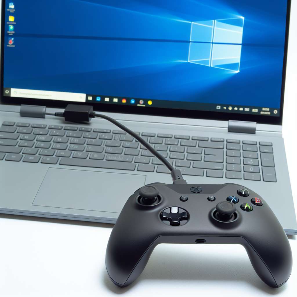 Spiele Controller verbunden mit einem Windows 11 Laptop