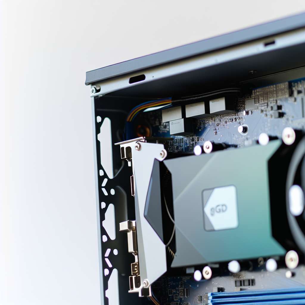 Windows 11 Computer offen mit Blick auf die GRafikkarte