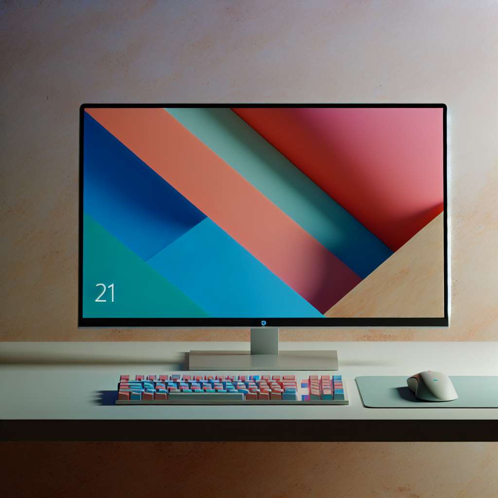 Windows 11 Desktop PC mit tollem Hintergrundbild