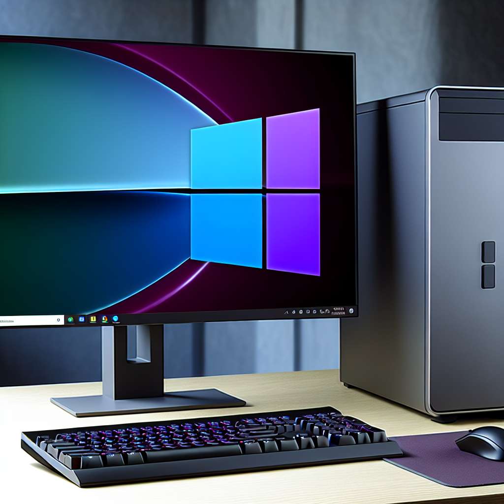 Windows 11 Desktop PC und Monitor