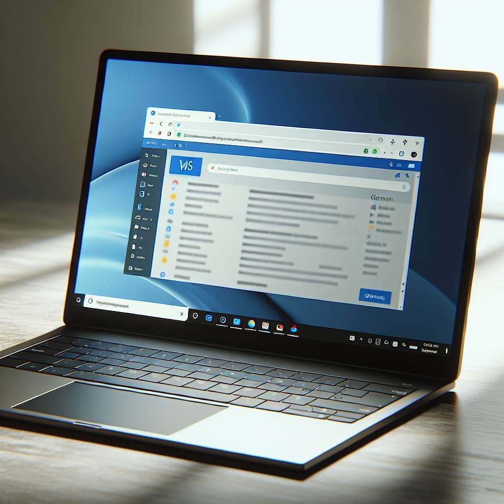 WIndows 11 Laptop Browser geöffnet