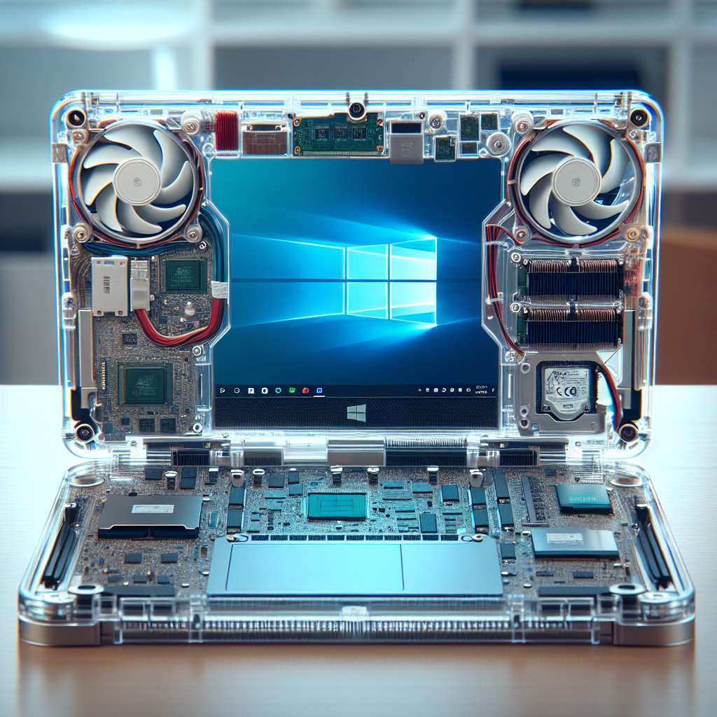 Windows 11 Laptop durchsichtig so dass man die Hardware sieht