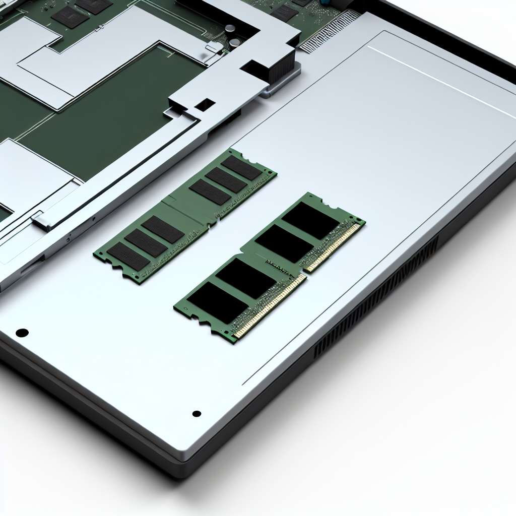 Windows 11 Laptop Explosionszeichnung mit Fokus auf Arbeitsspeicher