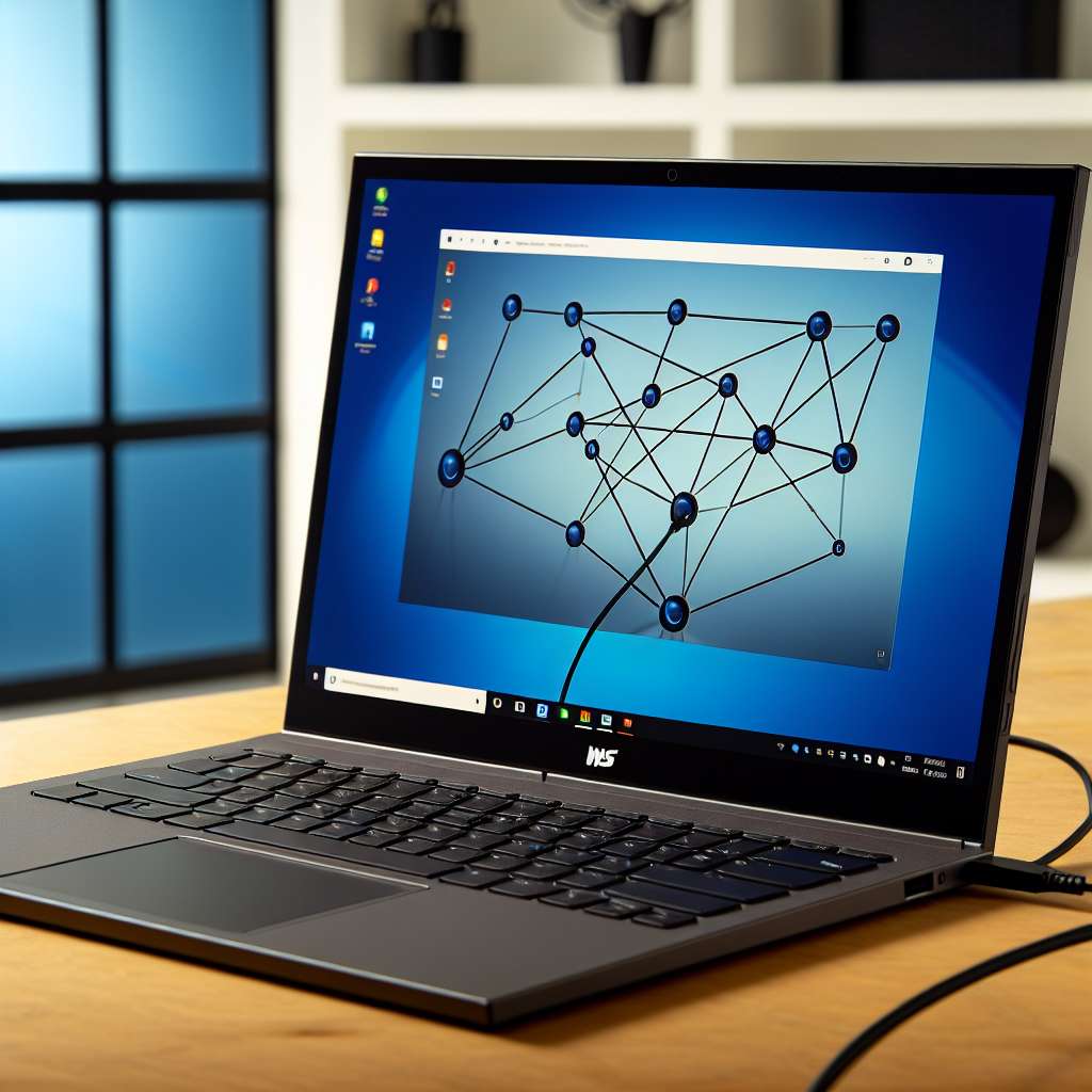 Windows 11 Laptop in einem Netzwerk