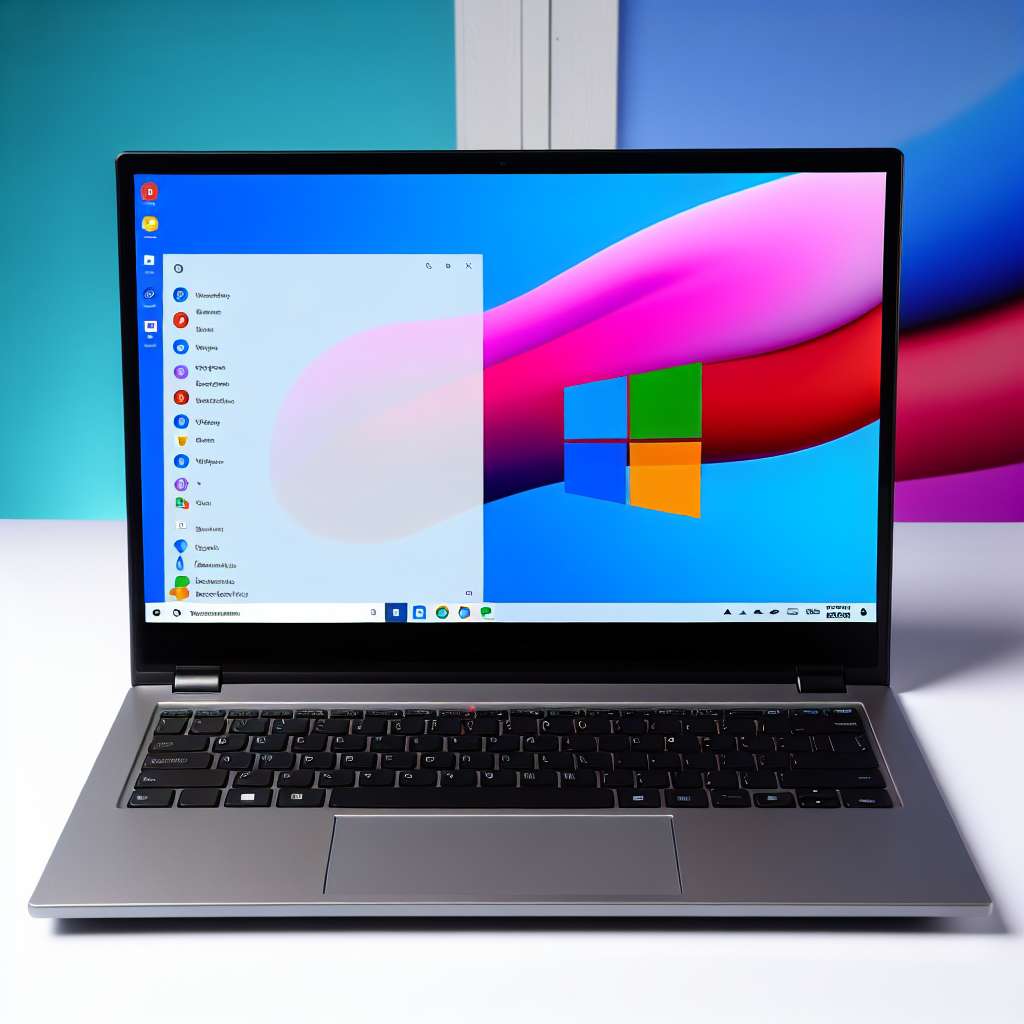 Windows 11 Laptop mit Desktop