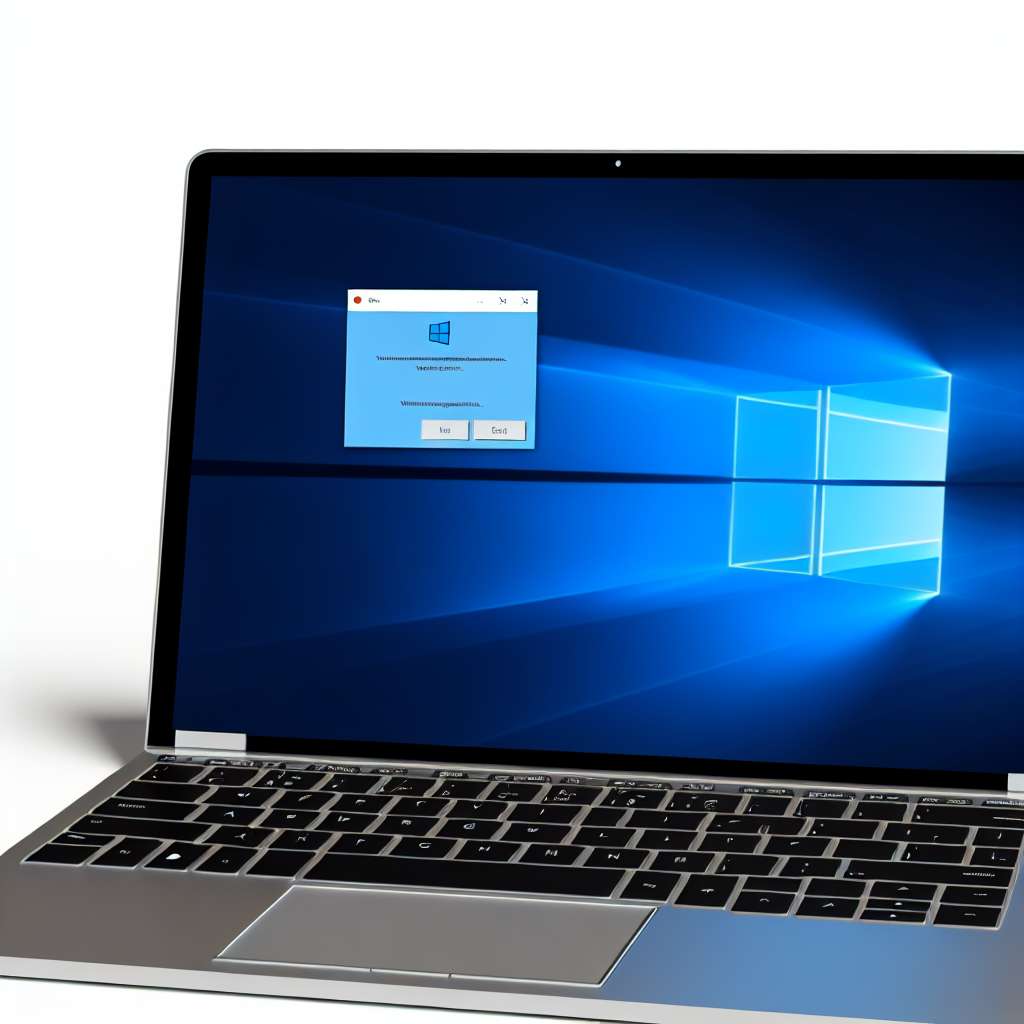 Windows 11 Laptop mit Fehlermeldung am Display