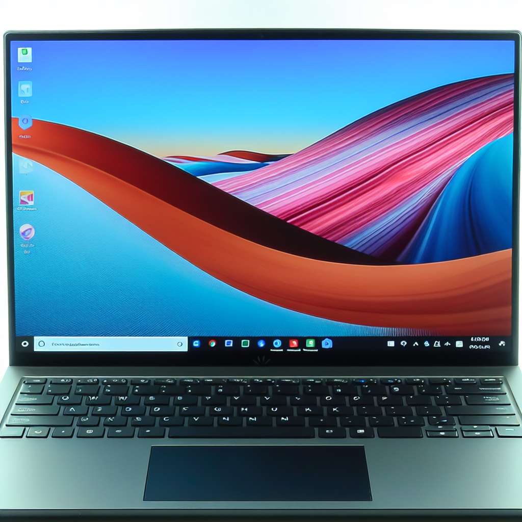 Windows 11 Laptop mit sehr schönem Desktophintergrund
