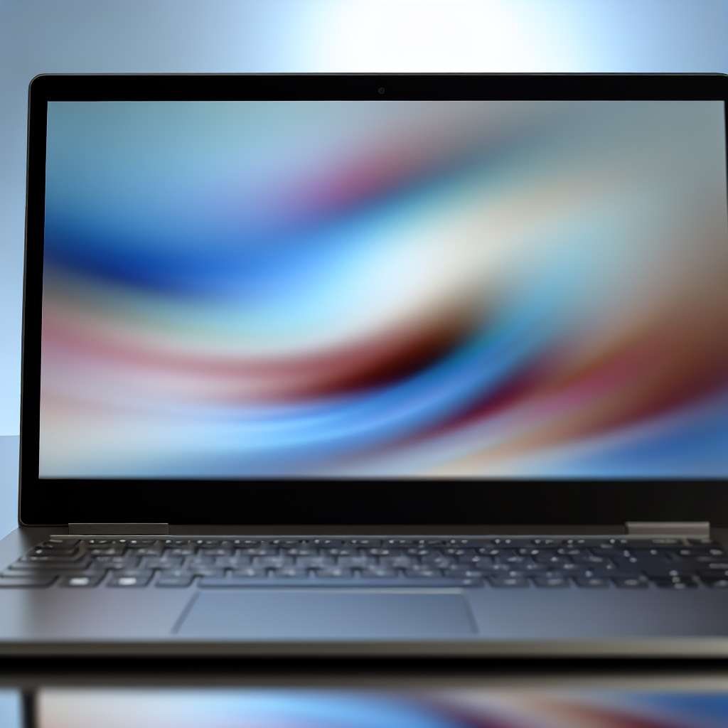 Windows 11 Laptop mit unscharfem Bildschirm