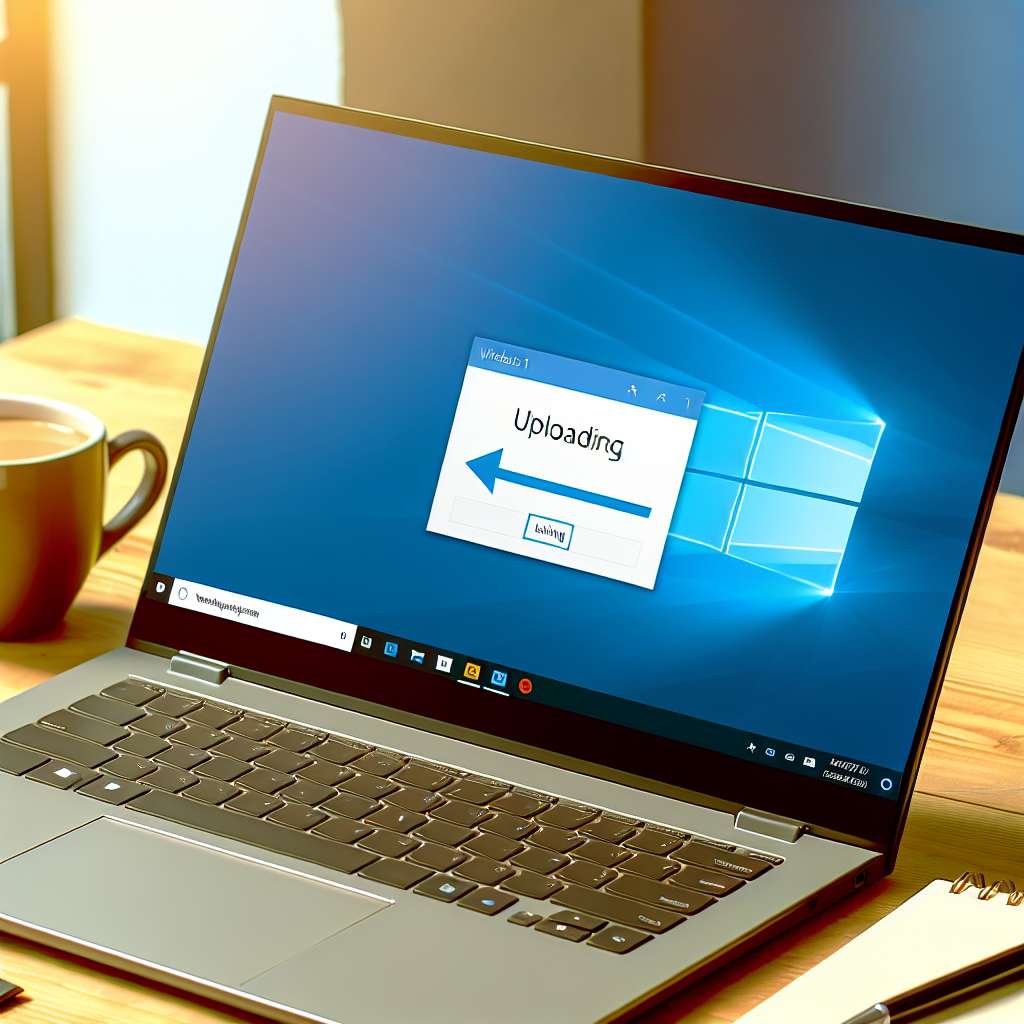 Windows 11 Laptop mit Upload in das Internet