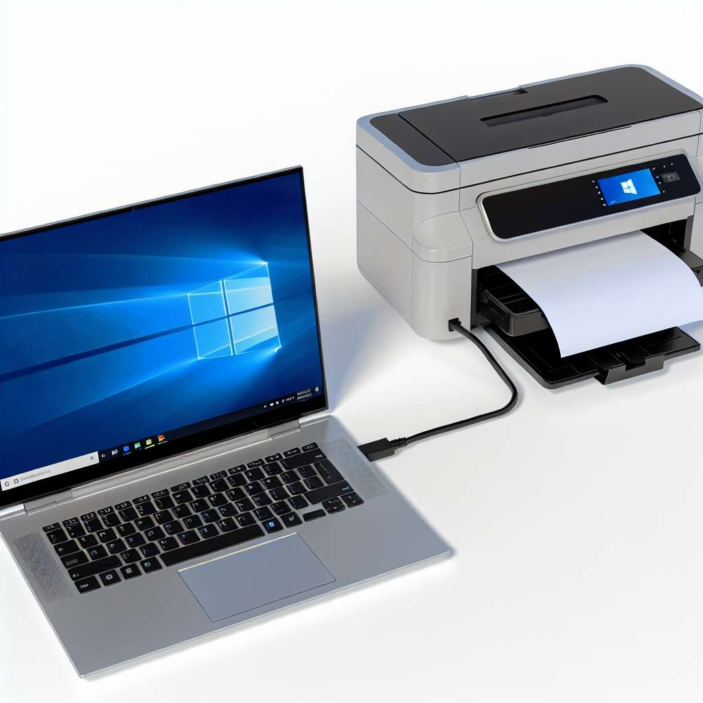Windows 11 Laptop verbunden mit Drucker