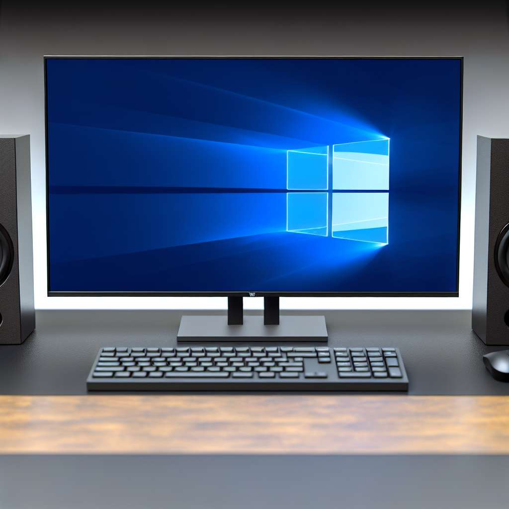 Windows 11 PC mit Lautsprecher Boxen