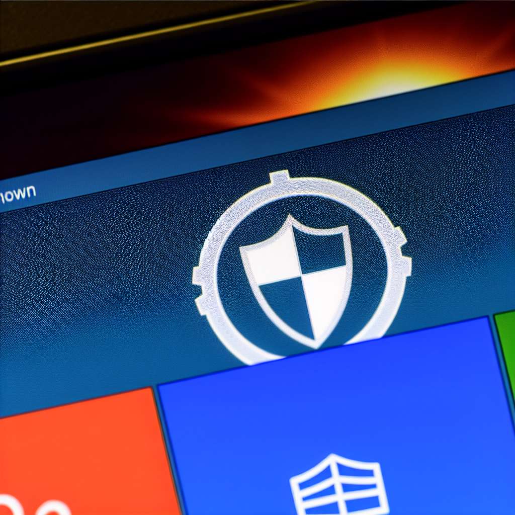 Windows Defender Symbol in Taskleiste - wird angezeigt auf einem Computer Bildschirm