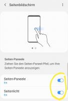 Samsung Galaxy Seitenbildschirm verbraucht Akkuleistung nach Firmware Update
